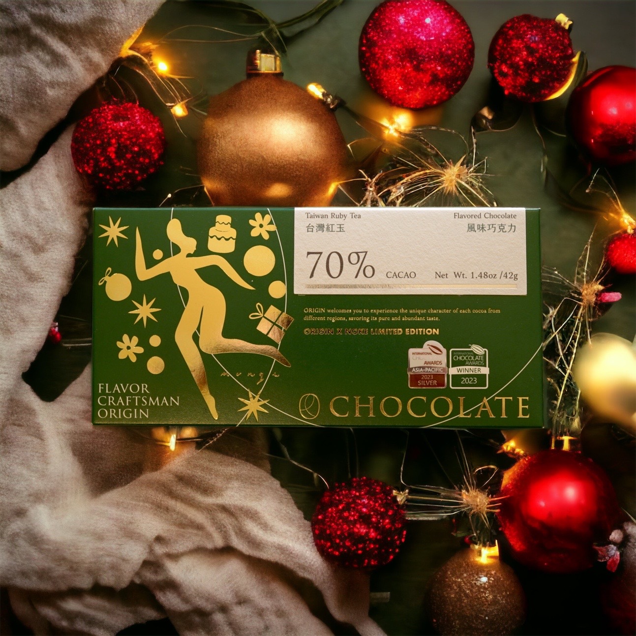 ORIGIN巧克力參與「NOKE忠泰樂生活」聖誕季活動 巧克力控的夢幻選擇！ORIGIN聯名法國藝術家推聖誕限定包裝