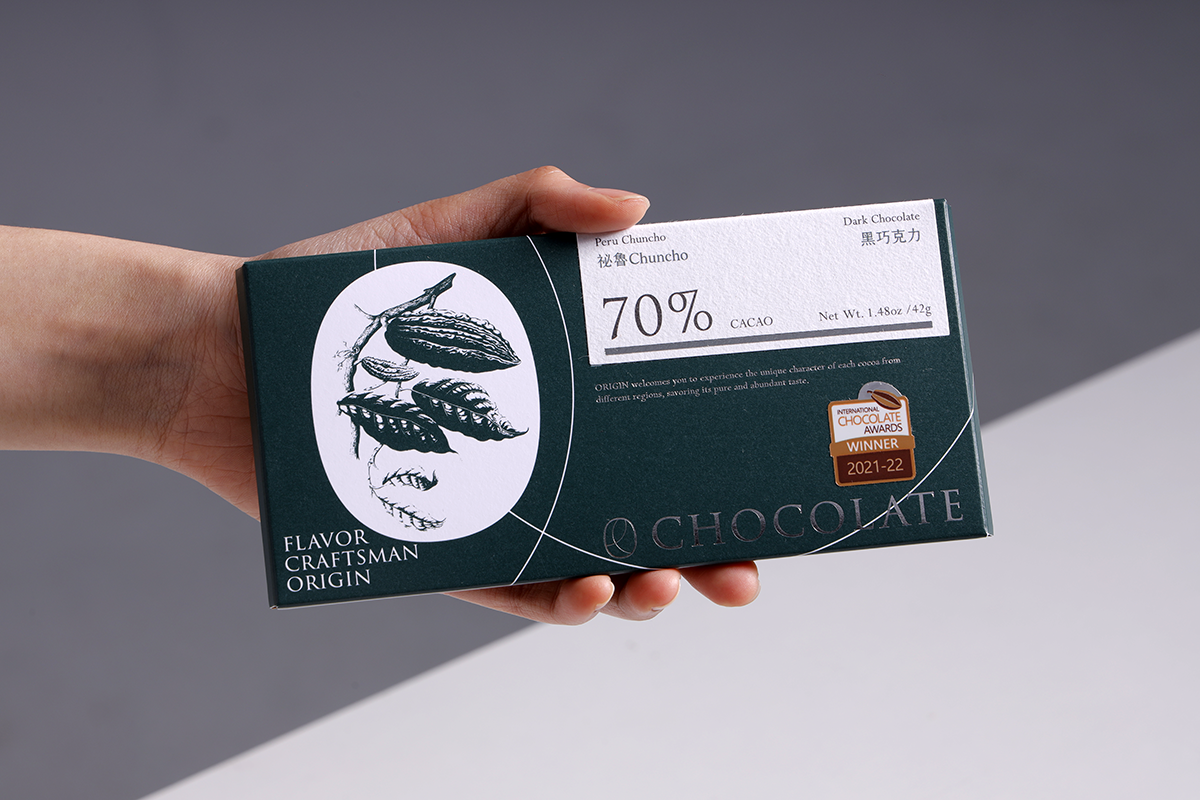 頂級巧克力品牌ORIGIN精選祕魯Chuncho可可豆製成黑巧克力
