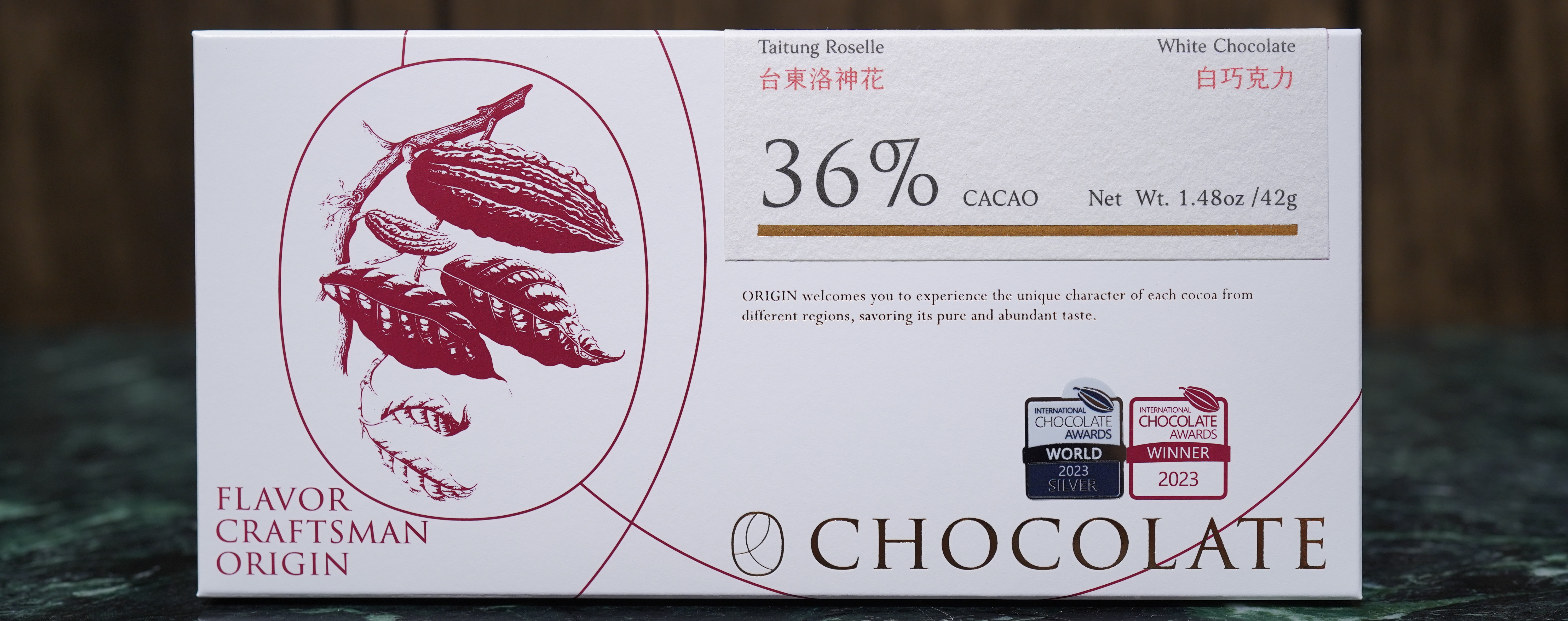 36% 台東洛神花白巧克力